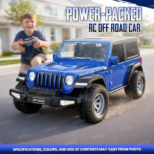 Image of Zest 4 Toyz Remote Control Car Toy for Kids Adults | 1:16 Rechargeable Off-Road Drift RC Jeep | Openable Doors | High Speed | 35+ft Range 2.4GHz Remote Control | USB Charging Cable | Birthday Gift