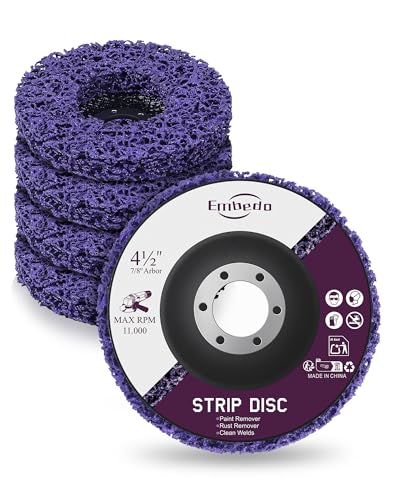 5 Pièces Disques Abrasifs Renforcés 115mm pour Meuleuse d'Angle | Élimination Profonde de Rouille, Peinture et Revêtements | Surface Non Endommagée | Pour...