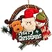 Produktbild XONOR Weihnachtskranz für Haustür - 35cm Türkränze Weihnachtshaus Tür Kleiderbügel Wand Auto Dekoration (DREI Schneemann, Lass es schneien)