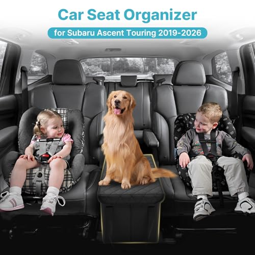 Image of Mixsuper Liner Car Seat Organizer for Subaru Ascent 2019-2026, Console Organizer Backseat Box for Subaru Ascent, Dog Toy Foldable Storage Bin Collapsible Box Kids Toys Baby Supplies Travel Accessories