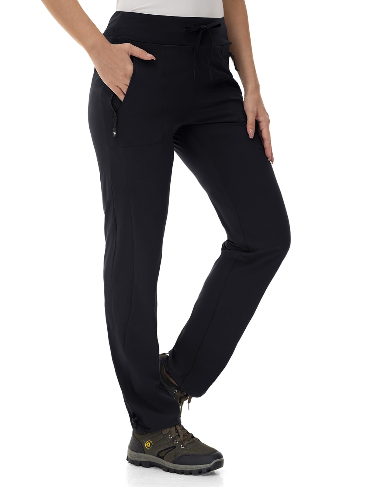 Rdruko Women's Hiking Pants Quick Dry Lightweight Water Resistant Outdoor Pants Athletic Joggers with Zipper Pockets