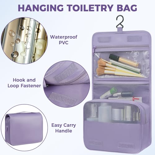 Image of BAGAIL 9 Set Packing Cubes with Packing List Luggage Packing Organizers for Travel Accessories (Dusty Purple)