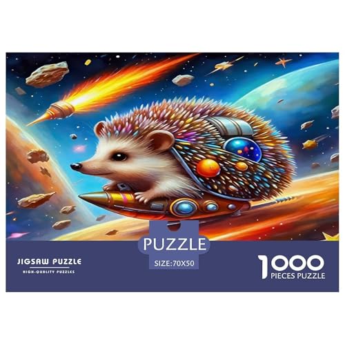 Puzzle de 1000 piezas del Erizo Espacial, escena del universo y galaxia para relajarse en casa