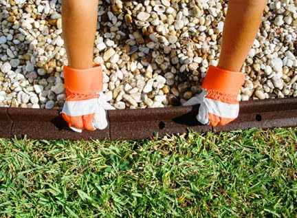 Miniatura 5 de Borde de césped de goma reciclada negra de 4 pies (caja de 6 piezas)