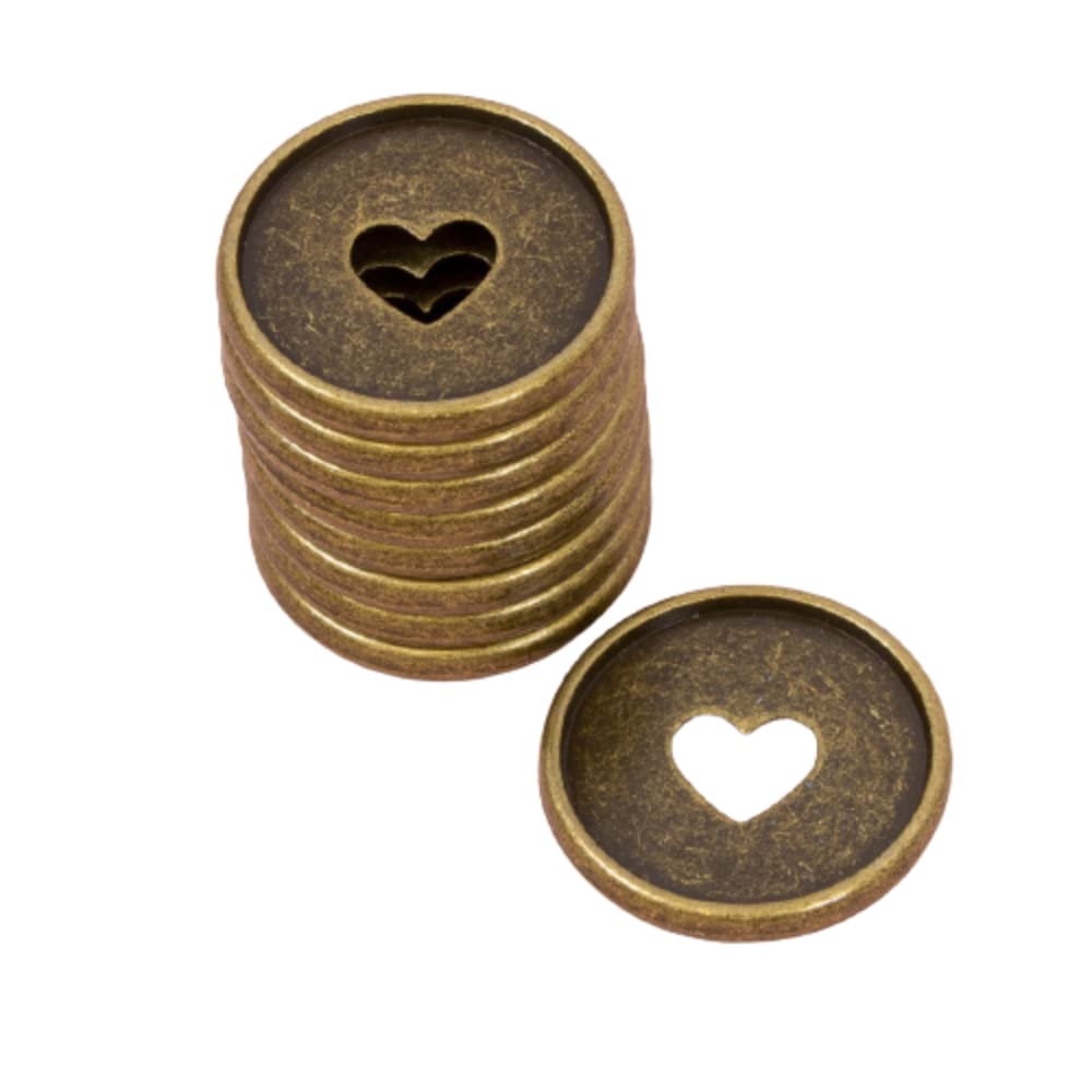 Craftelier, Metallic M Disc Rings with Heart Cut Out for Scrapbooking Binding and Other Crafts for Planners Agendas