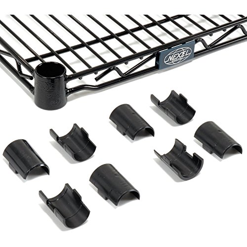 Image of Nexel Additional Wire Shelf for Wire Shelving Units, 600-800 lb Capacity, 18 inchW x 24 inchL, Black Epoxy Finish