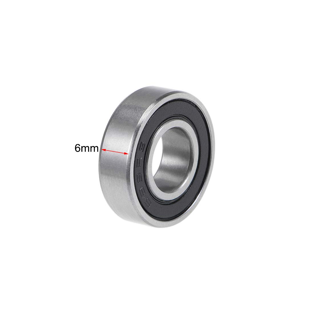 uxcell 699-2RS Deep Groove Ball Bearings 9mm x 20mm x 6mm Double Sealed Chrome Steel P6(ABEC3) 5pcs