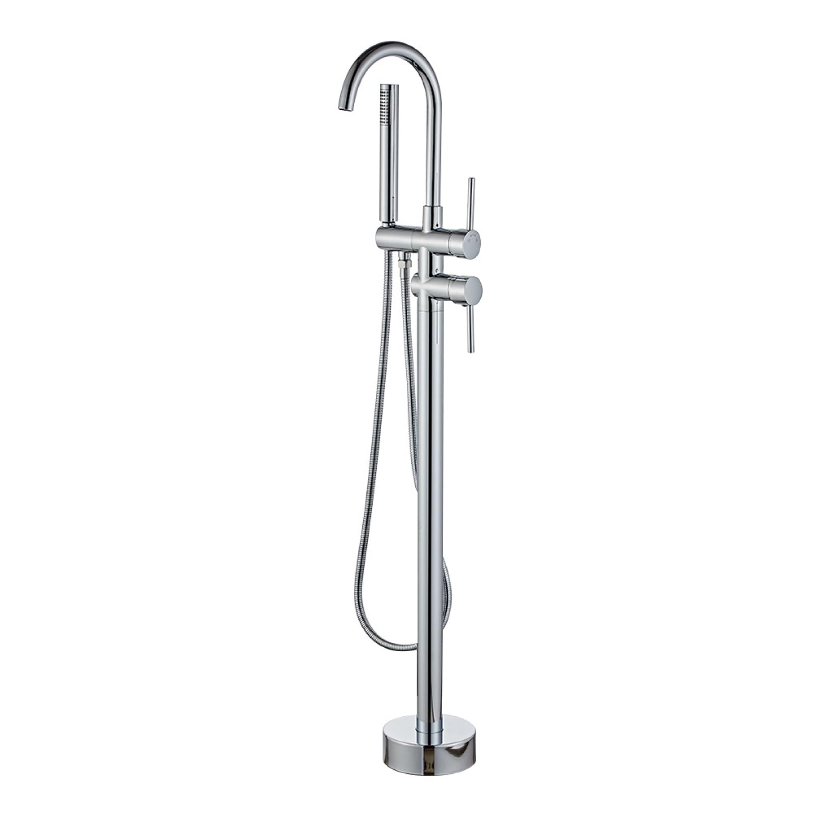 SnamicE Freestanding Bath Tap,Free Standing Brass Bath Mixer Taps,Handheld Shower Mixer Tap,Bath taps Floor Mounted Bathtub tap,Mixer Tap hot and Cold,Single Hole Bath Mixer Tap,