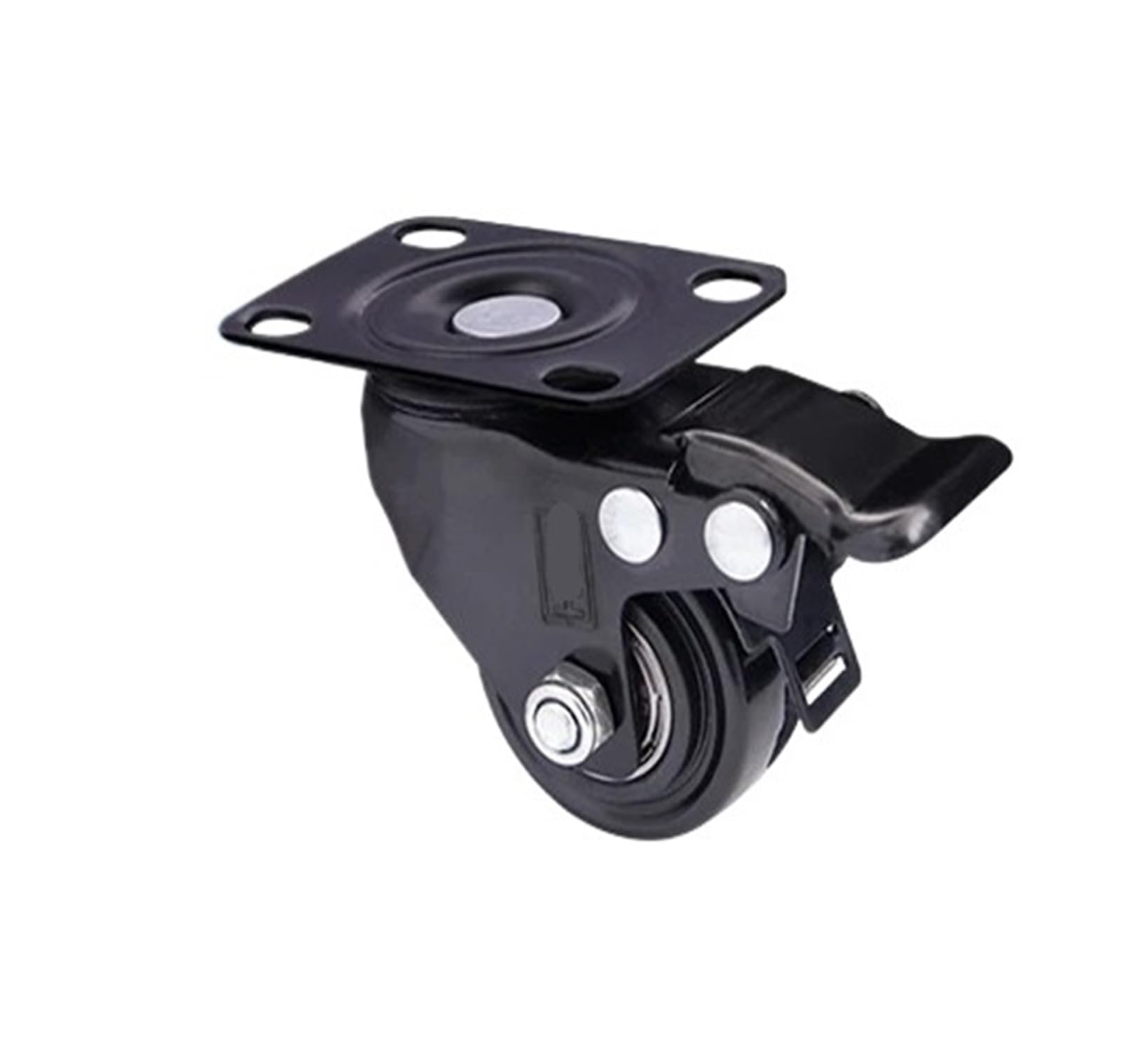 MXXDMOPD 2 Pieces/lot Swivel Wheel with Brake Heavy Duty 1.5 inch Steering Pulley Silent Furniture Cabinet Trolley Caster(1.5-inch-a)