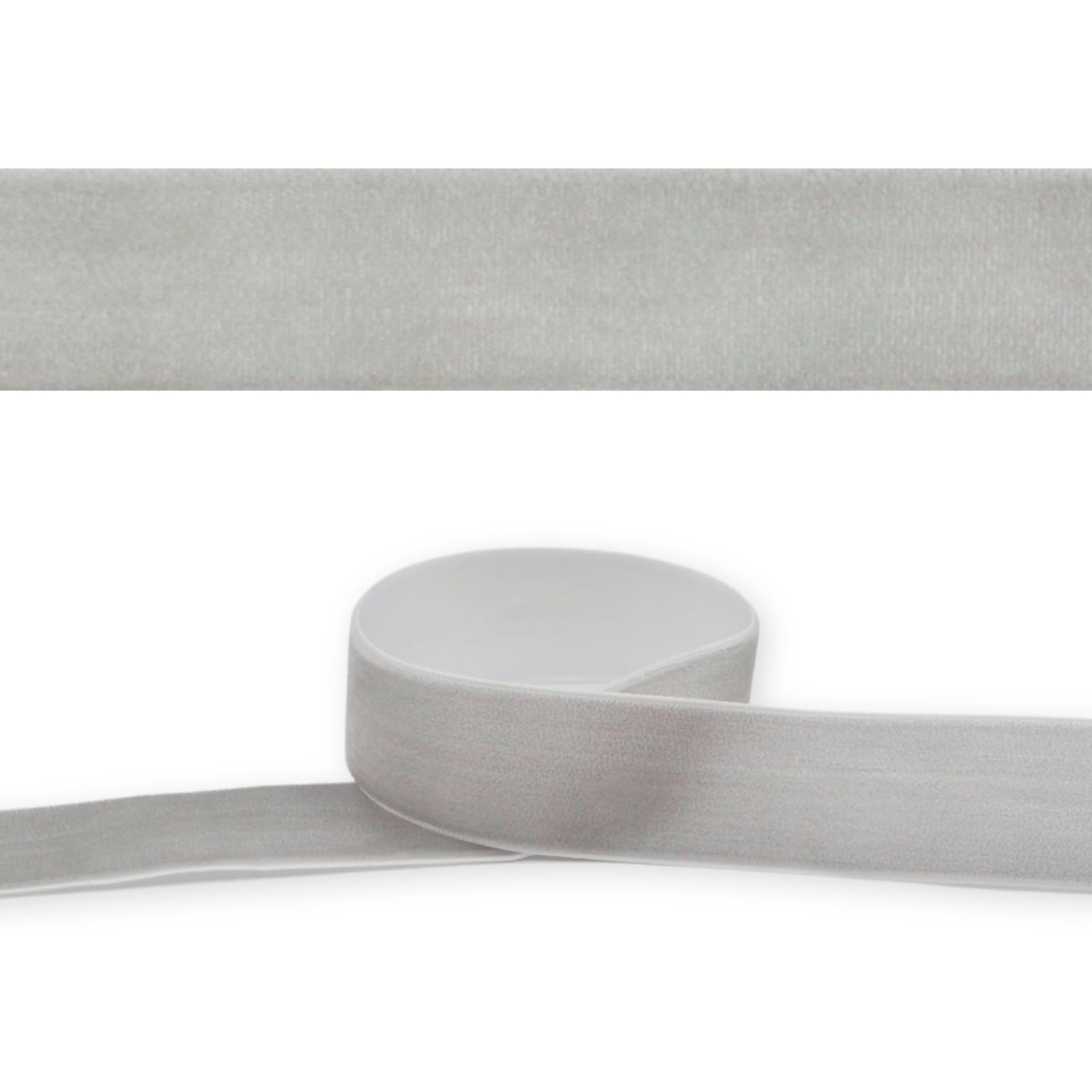 celloexpress 16mm Light Grey 182 Velvet Ribbon - High Density Single Faced Gift Wrap Bow Making (5m)