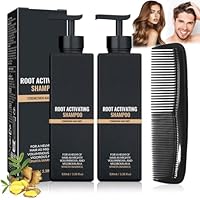 2 Stück Root Activator Shampoo, Spart Shampoo mit Kamm, Spart Root Activator SHampoo, Pflanzliche Inhaltsstoffe, Glatte und Glänzende/Kräftige Haarwurzeln, geeignet für Männer und Frauen