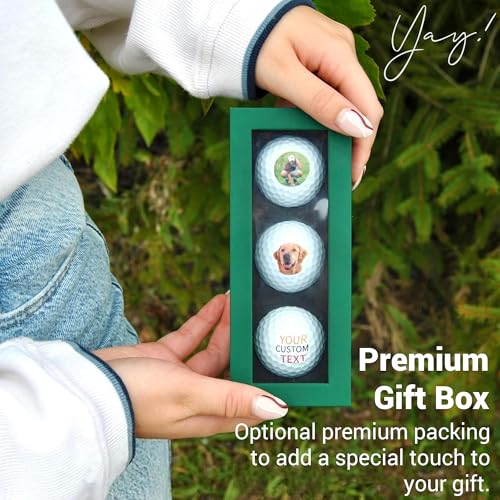Image of Personalized Golf Balls for Men, Gifts for Men, Custom Text or Logo Image Upload Golf Balls Printed, Fun Gift for Golfers, Guys, New Dads, Brothers, Groomsmen, Retirement, Christmas