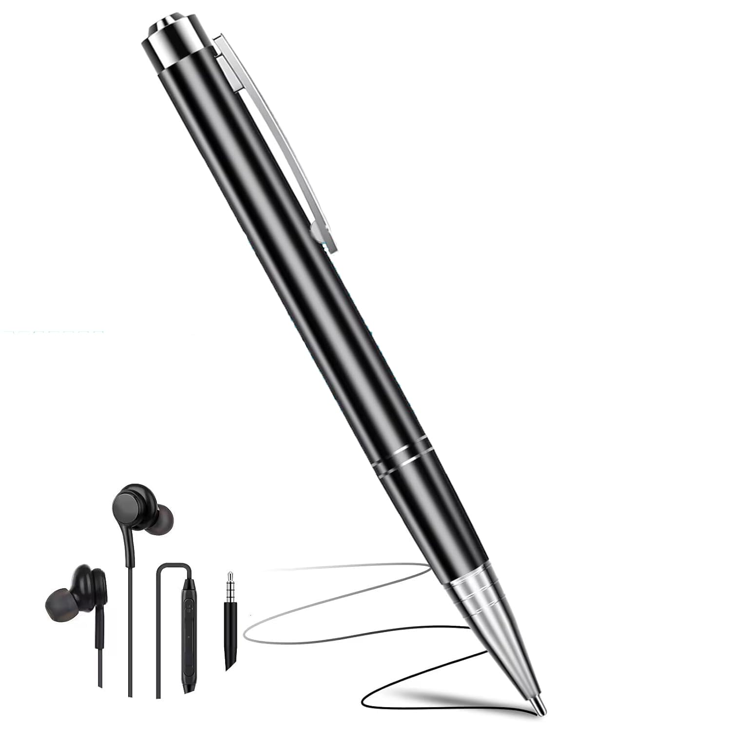 JUSTSTONE Digital Voice Recorder 100 GB, 1600 Stunden Aufnahmekapazität, 360° Surround-Aufnahme, One-Touch Aufnahme, Sprachaktivierung,AI Geräuschunterdrückung, Ideal für Klassenzimmer und Meetings