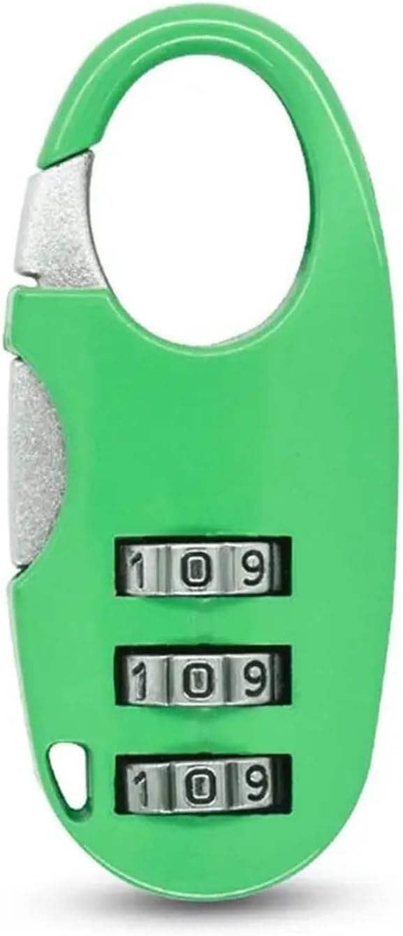 Theft Mini 3 Digit Combination Password Padlock Outdoor Travel Luggage Suitcase Handbag Zipper Bag Zinc Alloy Code Lock 1Pcs(C Purple)