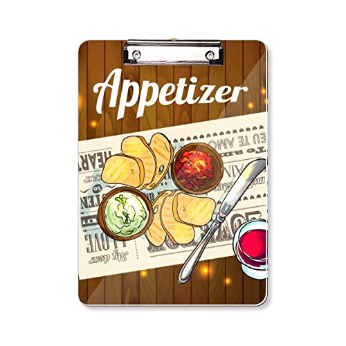 Tranche de pain porte-bloc A4 idéal pour vos menus d'apéritif
