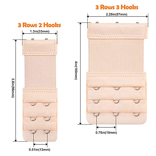 image for No Branded Women's Elastic Bra Extenders, 6 Pcs Stretchy Bra Extension