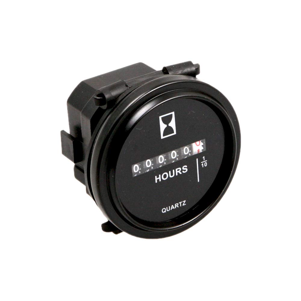 ATOPLEE Quartz ronde Retour anneau de garniture de compteur horaire Bateau Tracteur Générateur moteur Mower Voiturette 48v 24v 12v