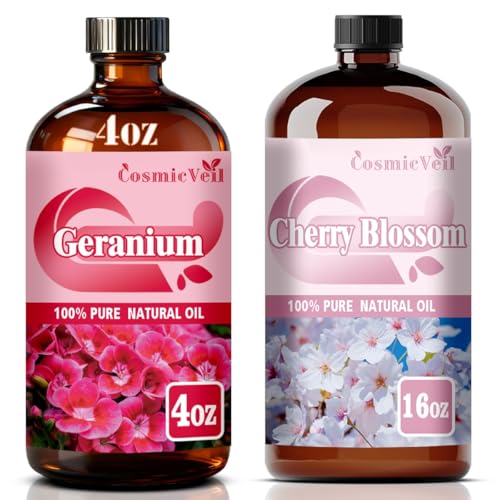 Aceite Esencial de Geranio 120 ml y Cerezo 480 ml