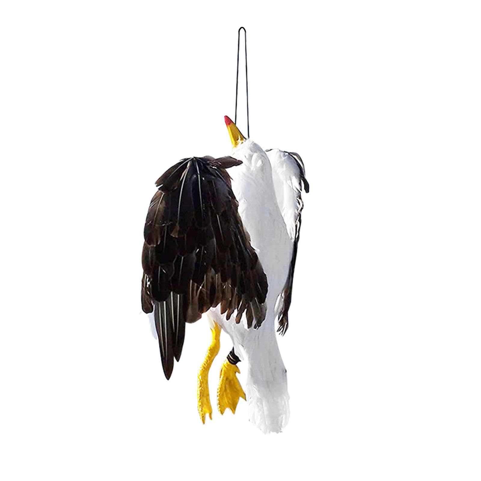 POXZSFX Spooky Seagull Statue Lifelike Hanging Decoration Crafted With Foam Addition To Backyard Porch Halloween Celebrations Halloween Party Garden