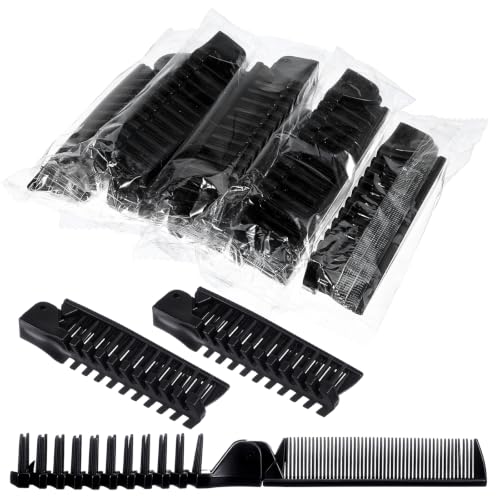 60 Peines Plegables Negro Compactos para Viaje miniatura 1
