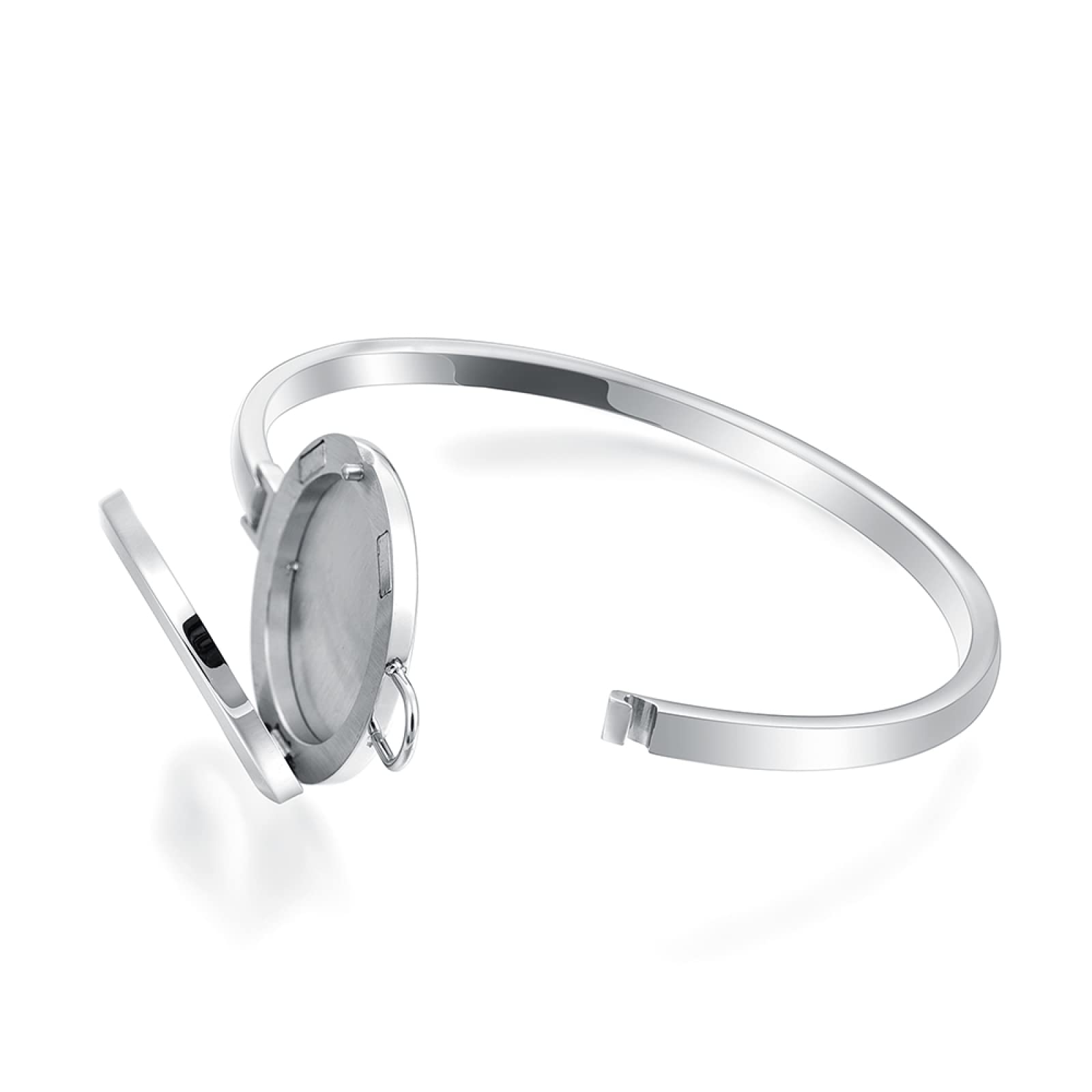 CFWSHJ Pulsera con medallón difusor de Fragancia de Aceite Esencial/Perfume de Acero Inoxidable de 30 mm + 12 Almohadillas Lavables, 5