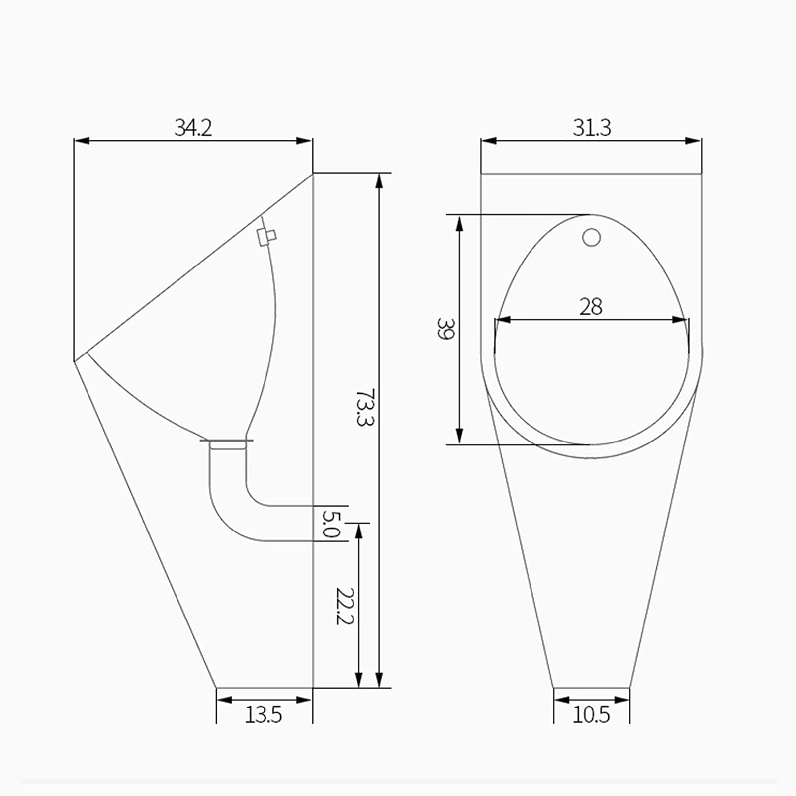 ERoomQ Stainless Steel urinals, Wall-Mounted Automatic All-in- Induction urinals, Toilet Sanitary Ware, Wall-Mounted Men's Public Toilet urinals, Vertical efficient Flushing Uri,