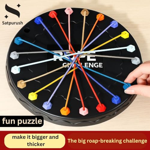Image of Satpurush Educational Rope Challenge Toys - Indoor Games for Kids 7-14 Years - Engaging Board Games for Family - Gift for Both Boys & Girls Age 8-10 - Develops Motor Skills & Problem Solving