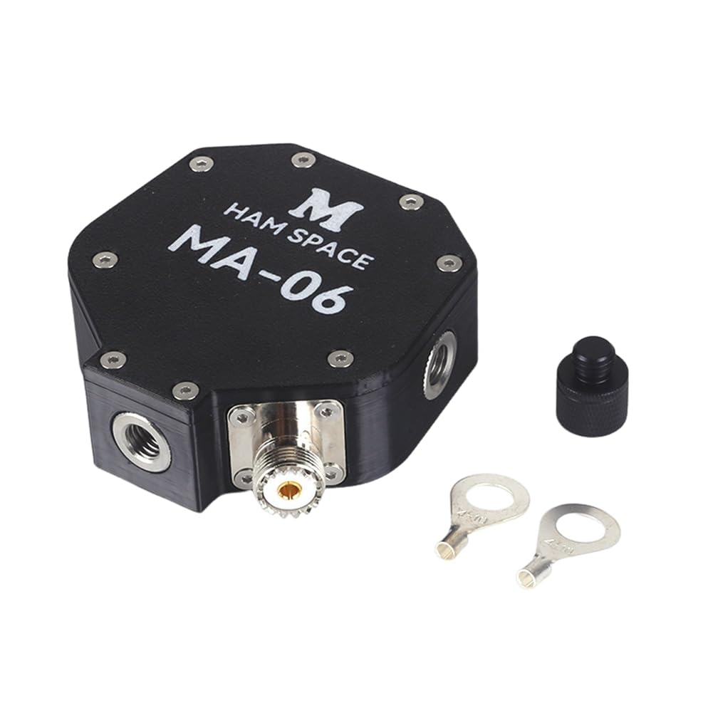 Base D'Antenne à Ondes Courtes MA-06 avec Balun 1:1 Intégré, V Positif + Base D'Antenne Télescopique à Ondes Courtes Horizontale 100W SSB.