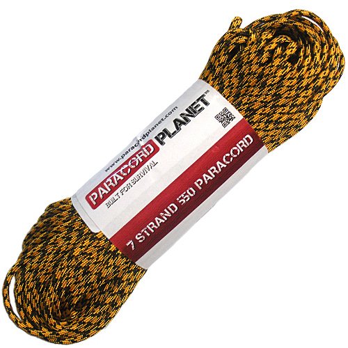 PARACORD PLANET 100 Feet Nylon 550lb Type III 7 Strand Paracord Honey Badger โ image 1