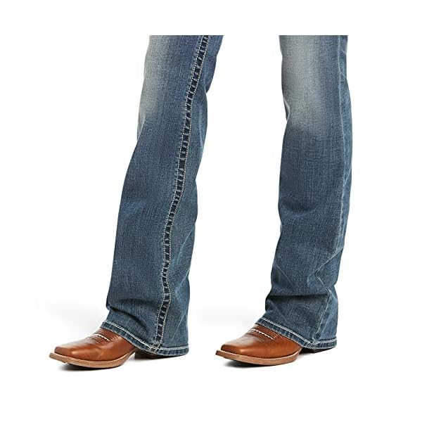 Ariat Female R.E.A.L. Mid Rise Stretch Whipstitch Boot Cut Jean Rainstorm 32