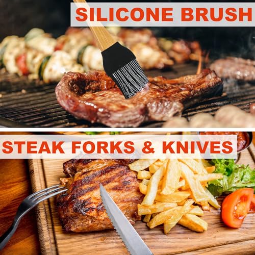 Barbecue accessoire en acier inoxydable kit 30pcs noble family