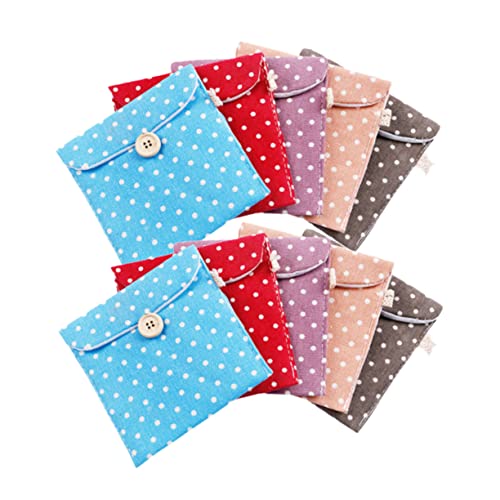 SOESFOUFU 10pcs Sanitary Napkins Bag Small Travel Wallet Diaper Organizer Basket Travel Bag Sanitary Towel Pouch Small Container Trash Bag Holder Waterproof Storage Tote Coin Holder