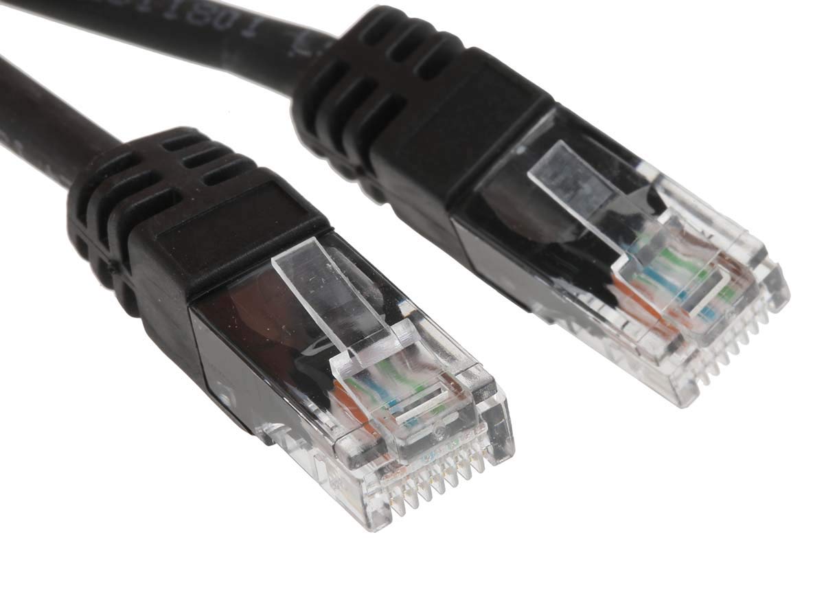RS PRO Câble Ethernet Cat.5e, 30 m, noir, fiche A RJ45 U/UTP, B RJ45, LSZH