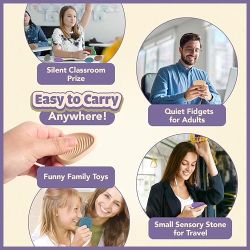 Fidget Toys Adults Sensory Stone: 8 Pack Texture Worry Stone for Kids Calming - Sensory Autism Toys for Anxiety Relief - Quiet Small Fidgets for Classroom Prizes - Image 7