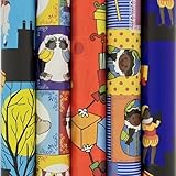  Ancienne gamme traditionnelle hollandaise papier cadeau papier Saint-Nicolas - 70 cm x 3 mètres par rouleau - 5 rouleaux