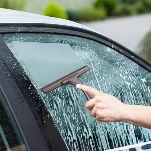 Image of SetSail Squeegee for Shower Glass Door Stainless Steel Shower Squeegee for Glass Doors All-Purpose Window Squeegee for Car Windshield Cleaning 10 Inches,Bronze