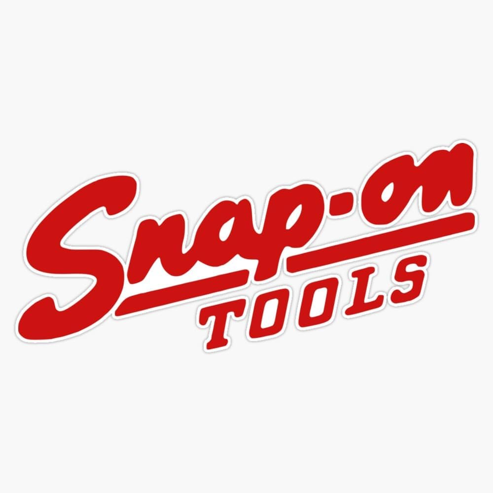 Snap-On Tools Vintage Logo (Red) Sticker Bumper Sticker Vinyl Decal 5"