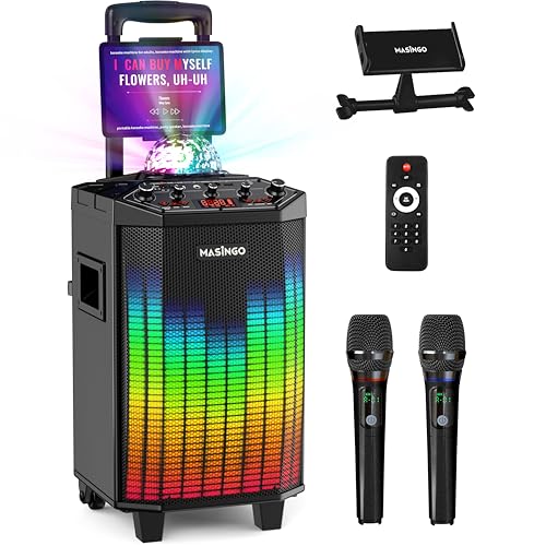 MASINGO New Karaoke Machine for Adults and Kids with 2