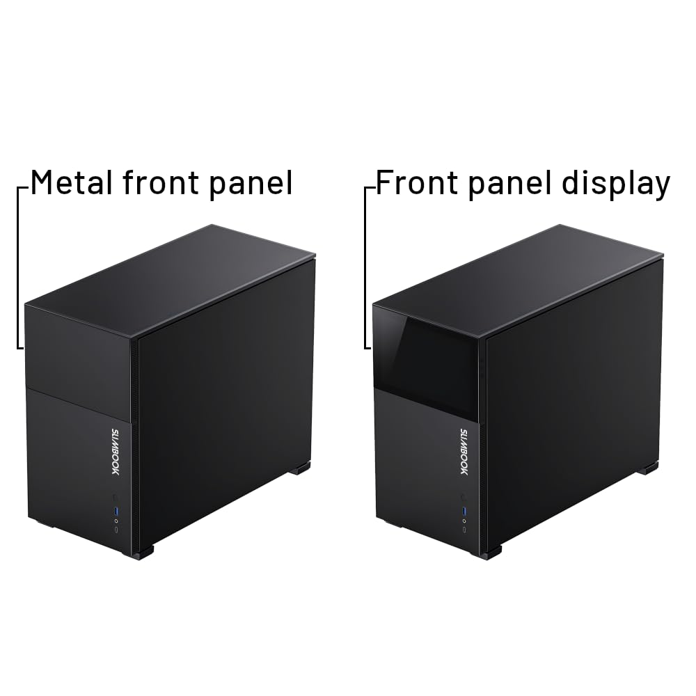 Caja PC SOBREMESA D41 STD SLIMBOOK | ATX/Micro ATX/Mini ITX | Pantalla Frontal | Vidrio Templado | Negra.