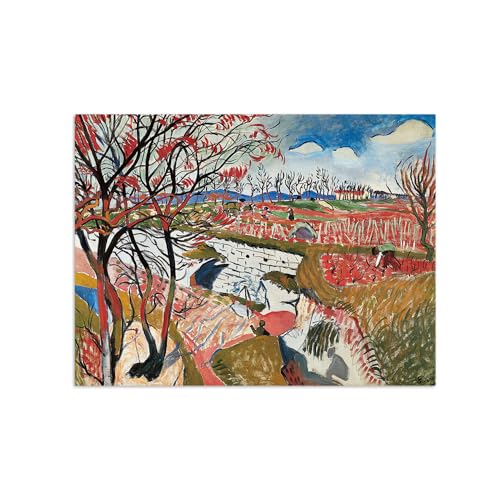 Tableau reproduction d'art célèbre d'André Derain : impression sur toile lin premium 80x105cm