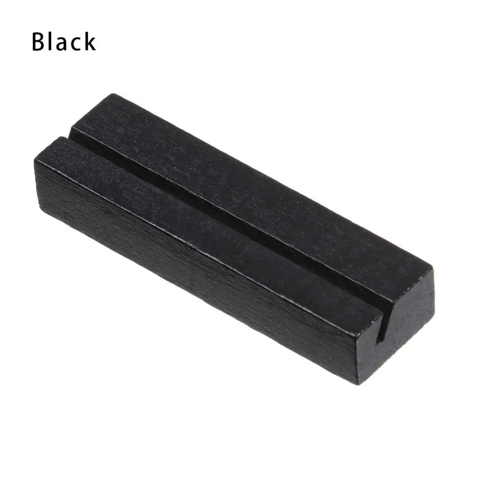 Tischkartenhalter aus Holz, rechteckig, handgefertigt, für Hochzeitstisch, Namennummer, Bilder (schwarz), 4 Stück