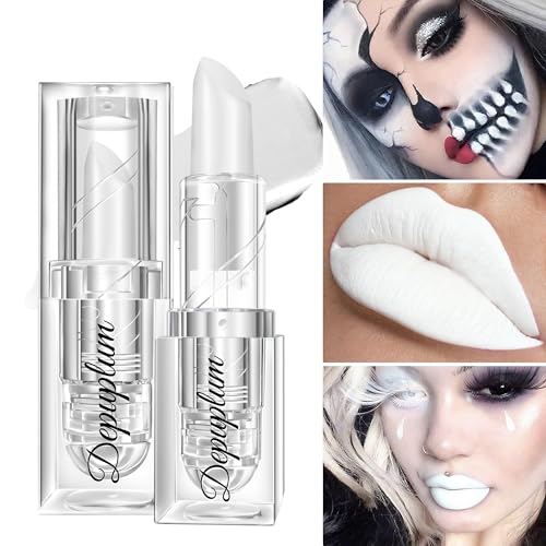 Image of Depuplum 3Pcs Black White Red Lipstick Lip Face Body Paint for Women