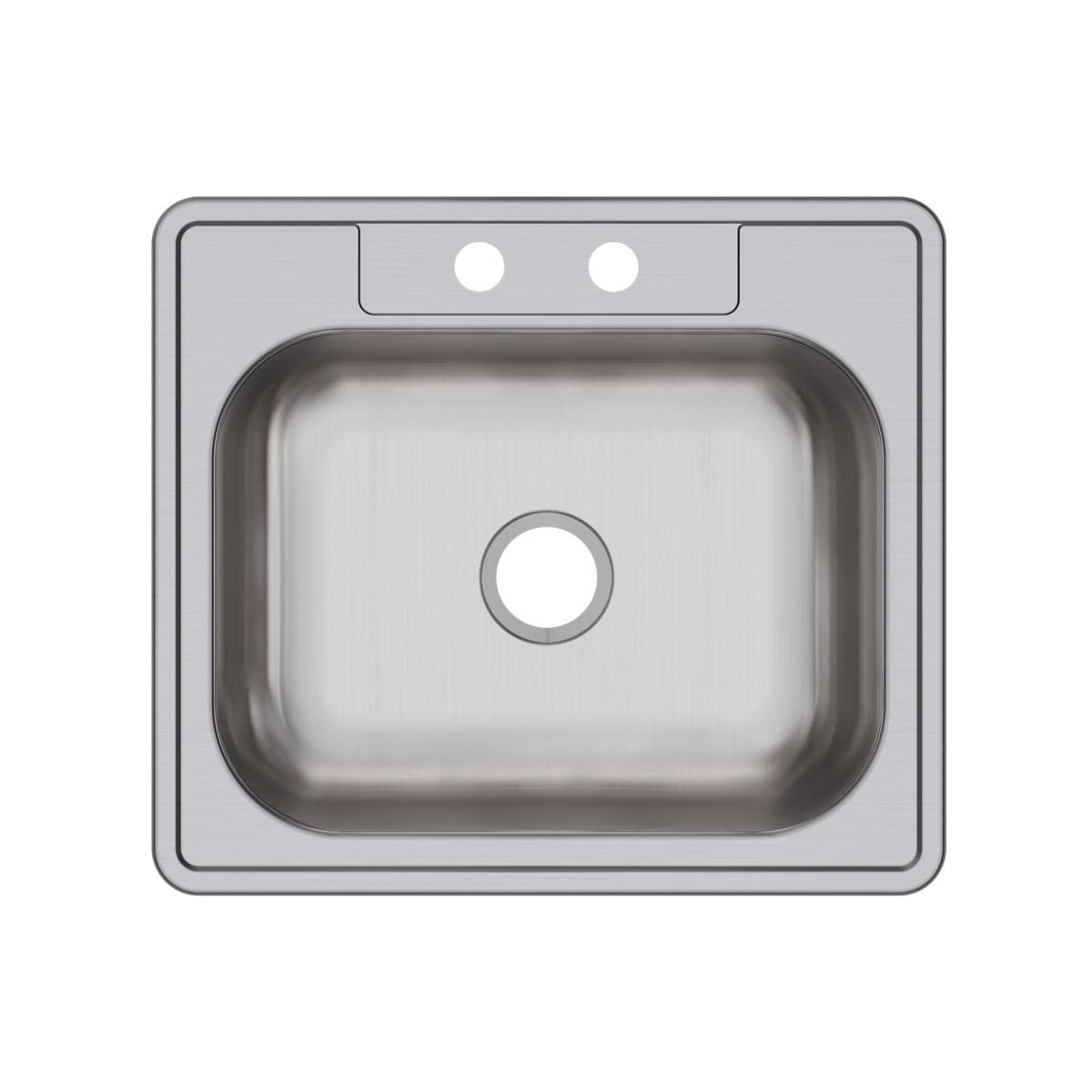 Elkay D125222 22 Gauge Stainless Steel Single Bowl Top Mount Kitchen Sink, 25 x 22 x 6.5625"