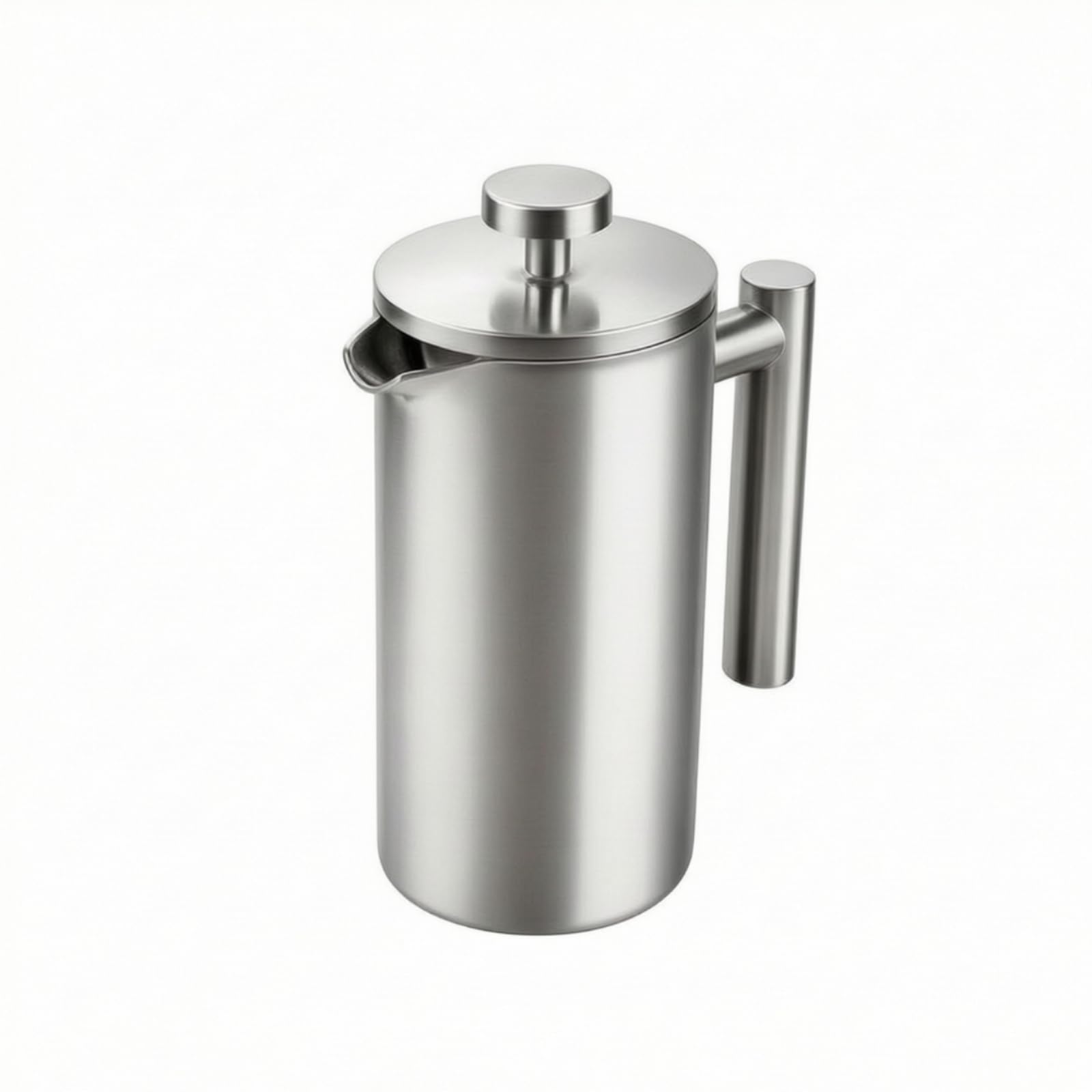 Cafetière à Piston Cafetière Presse Française Cafetière Manuelle Carafe à Café Système de Filtration à Ressort et Maille Empêche les Résidus Acier, 1500ml