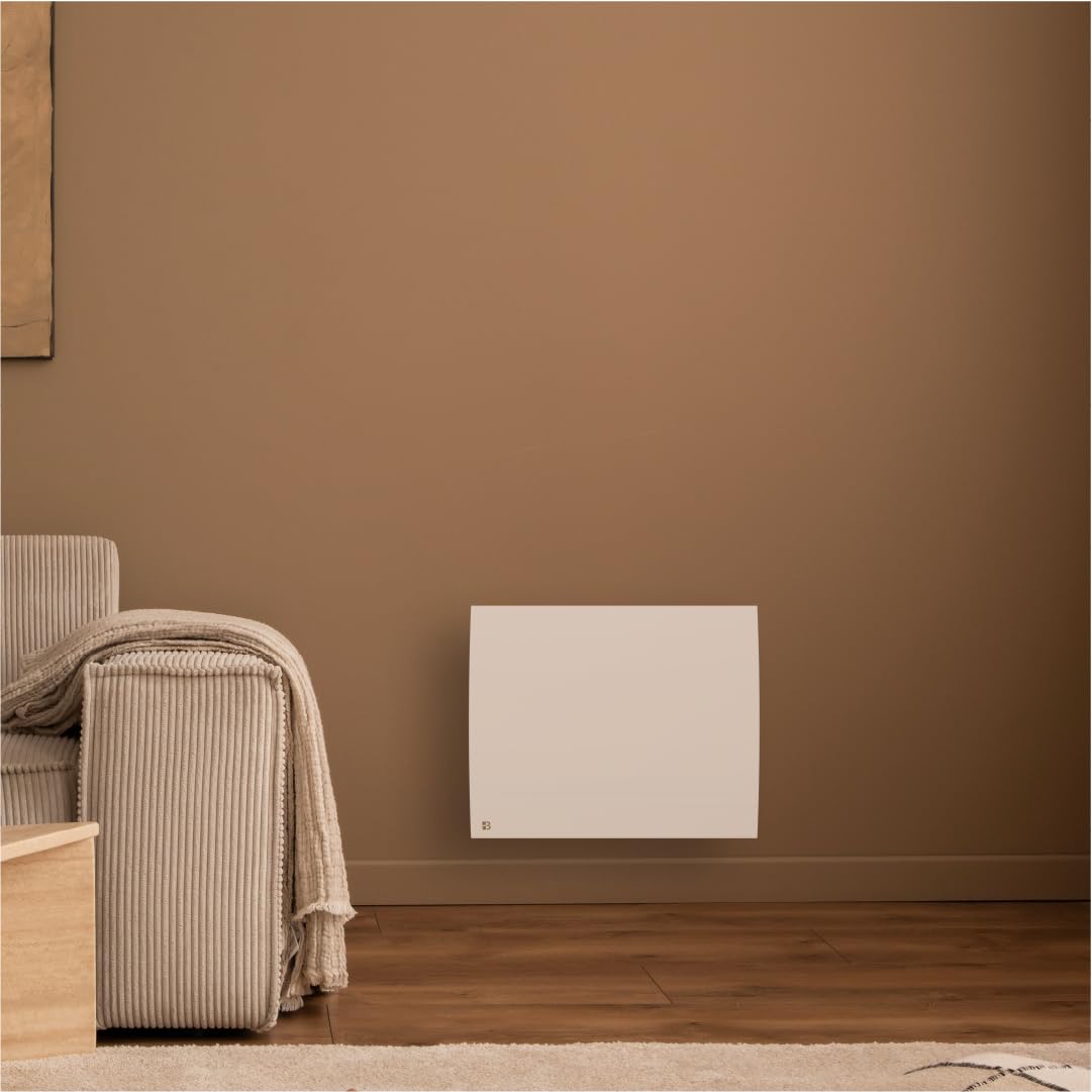 BESTHERM - Radiatore elettrico fisso collegato WIFI con inerzia secca ceramica 1000 W Bestherm LESSO CONNECT orizzontale bianco