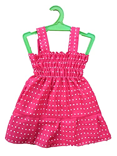 Image of Baby Girl's Fancy Printed Jhabla Knee-Length Frock 100% Cotton (4 pcs Set)