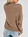 Saodimallsu Womens Turtleneck Oversized Sweaters Batwing Long Sleeve Pullover Loose Chunky Knit Jumper Khaki