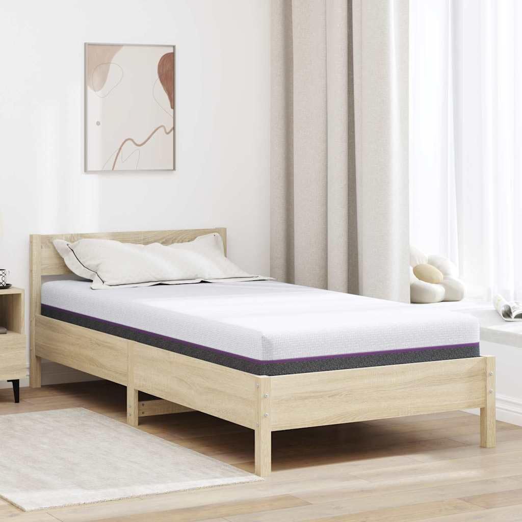 Średni materac z pianki memory 90x190 cm biały i szary