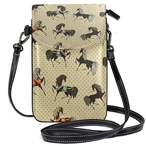 Preisvergleich Produktbild Handy Geldbörse Crossbody Pferde Kleine Umhängetasche Handy Geldbörse Geldbörse für Frauen Mädchen