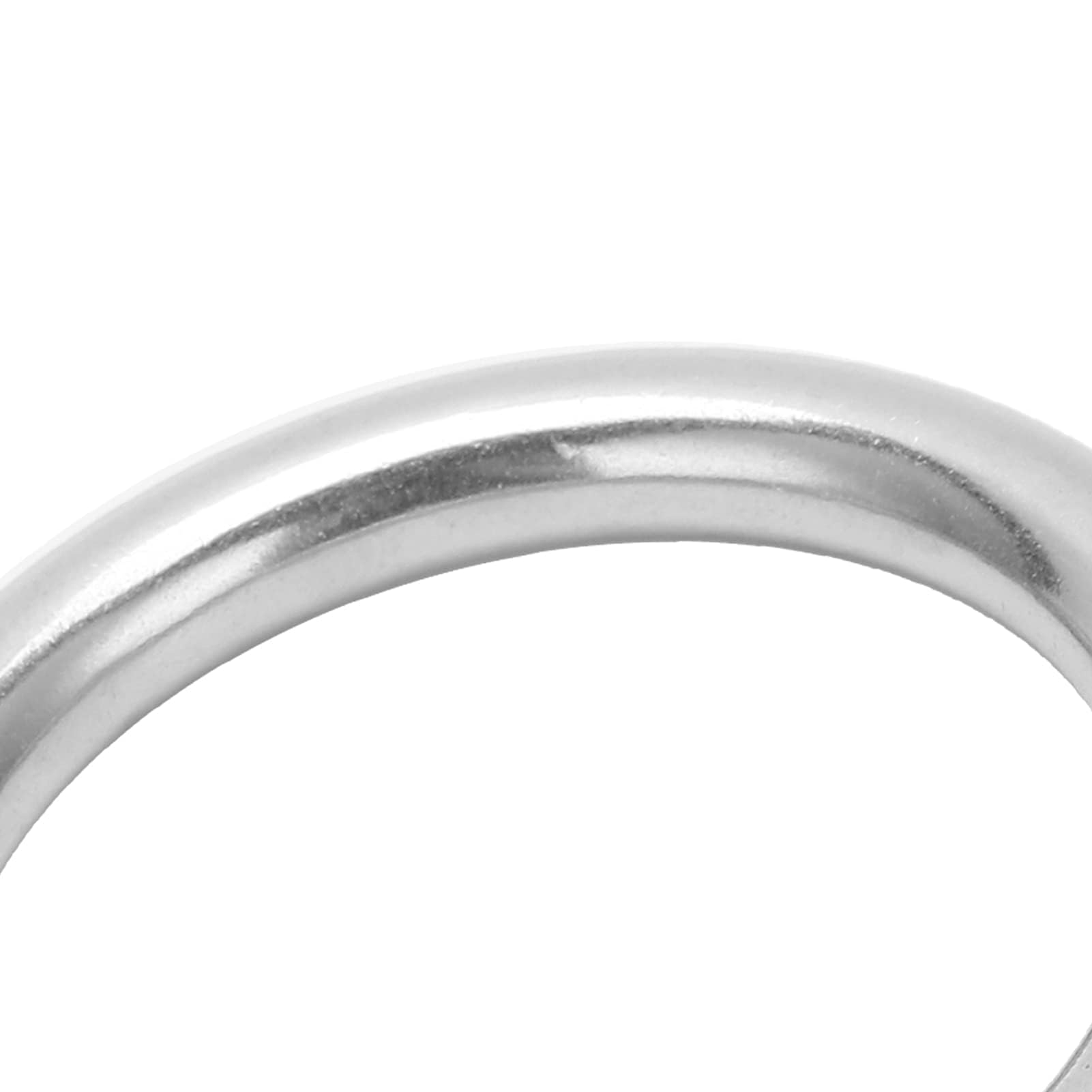 Alomejor 5 Anillos Redondos De Acero Inoxidable, Junta Tórica Soldada con Autógena Suave para Cinturón De Camping, Correas para Perros, Hardware